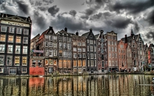 clouds buildings europe dam holland amsterdam hdr photography rivers 1920x1200 wallpaper 